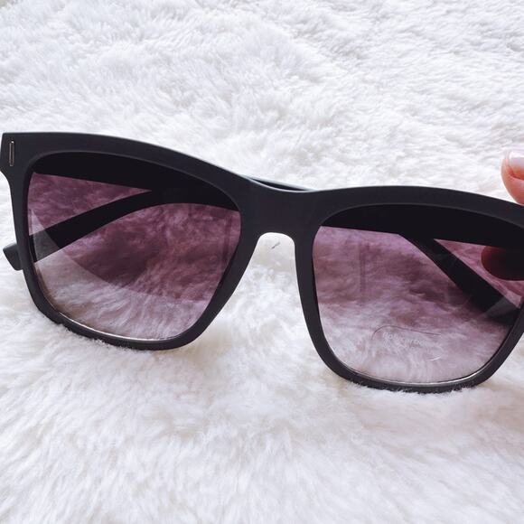 Ora Charcoal Angular Frame Sunglasses - Picture 2 of 11